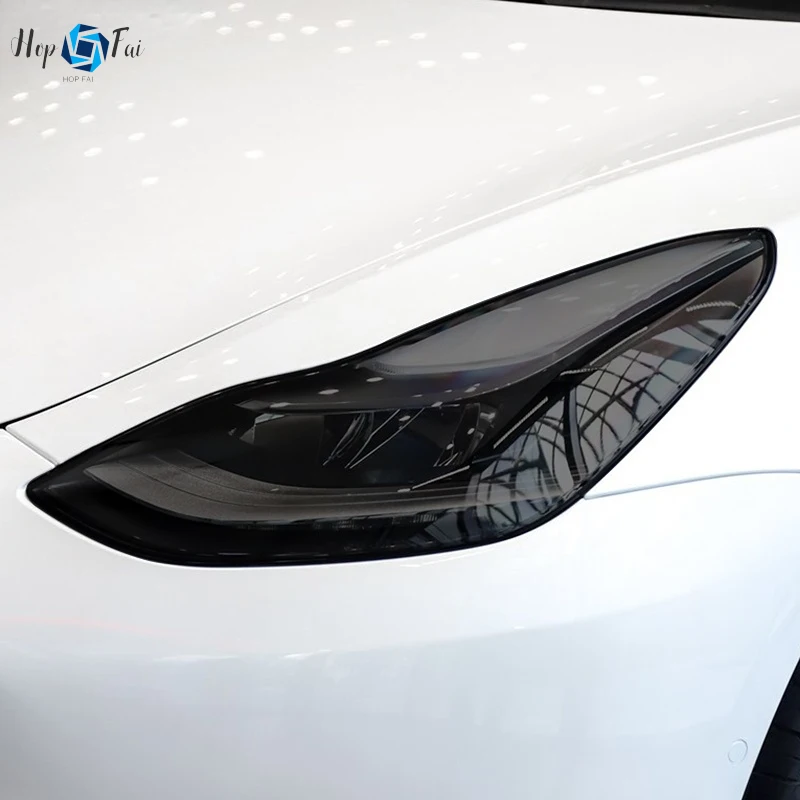 

Car Headlight Protective Film Headlamp Tint Taillight Transparent Smoked Black TPU Sticker For Tesla Model 3 2021 Accessories