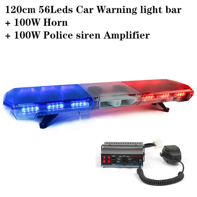 120cm56LedsCarwarninglightbarPoliceAmbulanceFiretruck