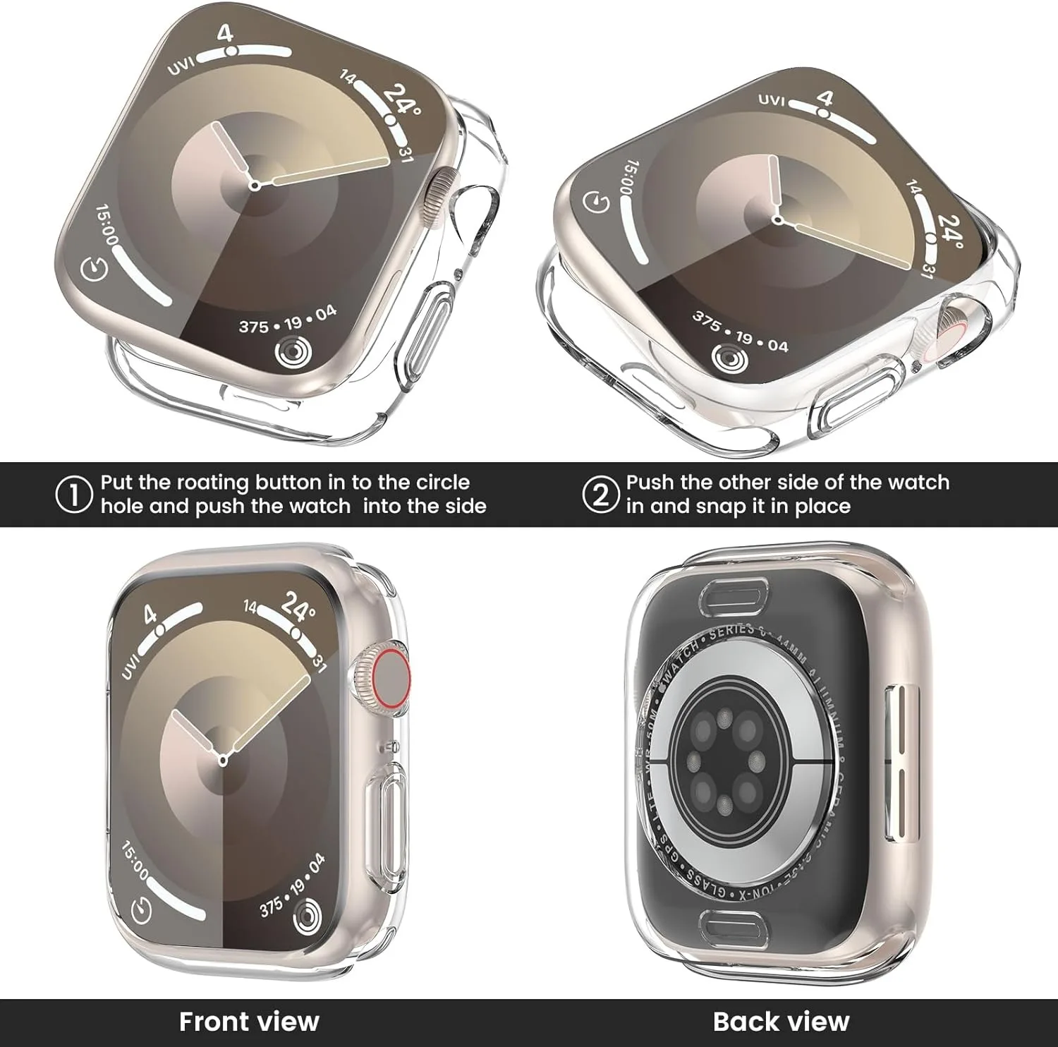 Clear TPU Screen Protector Case with Hollow Soft Cover Design
