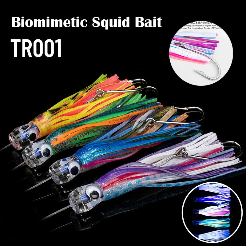 6 Pcs/set Steel 6.5 Inch Trolling Acrylic Octopus Lure Artificial Bionic  Tuna Mackerel Bait For Deep Water Saltwater Sea Fishing - AliExpress