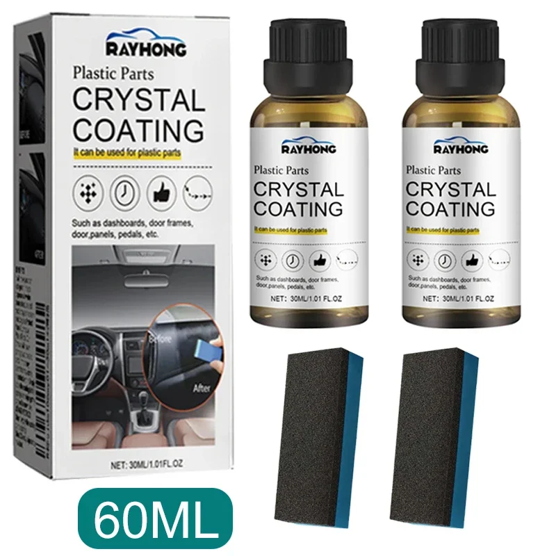 Crystal Coating, Crystal Coating Auto, Crystal Coating Kunststof, Auto-Plastic Onderdelen Renovatiemiddel, Car Plastics Restorer (2
