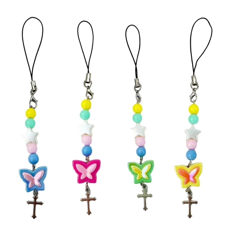 

Y2K Sweet Girl Круглая Звезда Бусина Телефон Ремешок Бусина Цепь Мобильного Телефона Висит