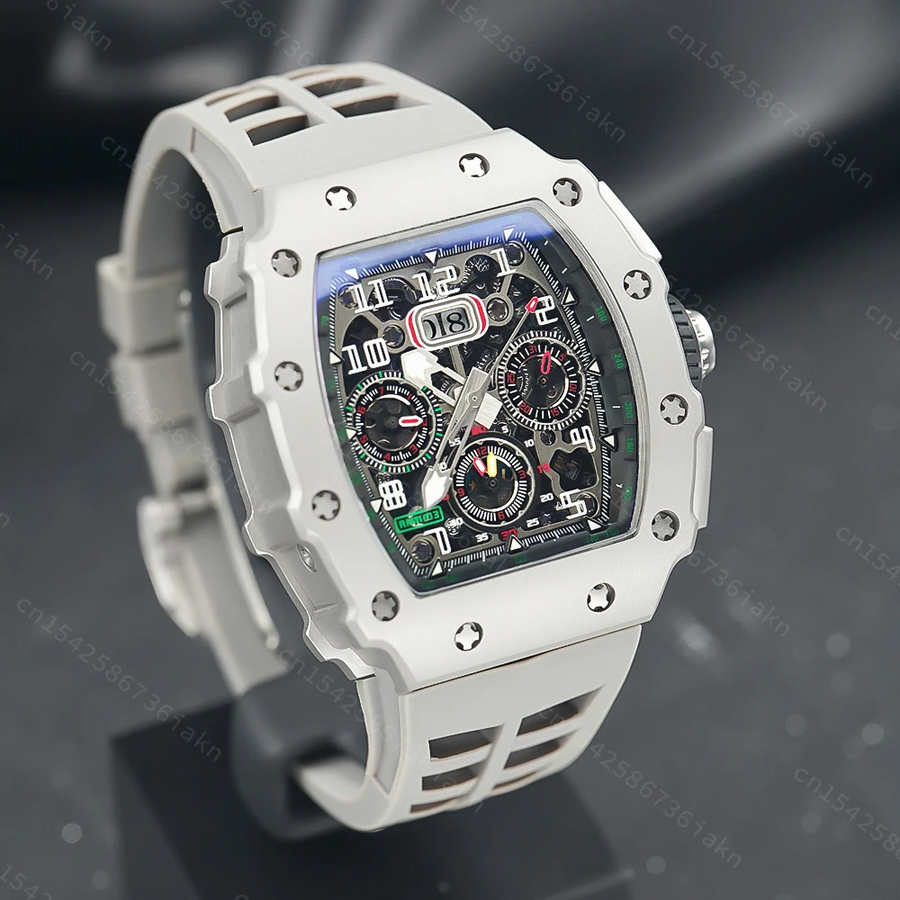 2022 Fashion New Men's Automatic Watch Stainless Steel Material Rubber Strap Sapphire Glass Mirror Casual Sports Waterproof