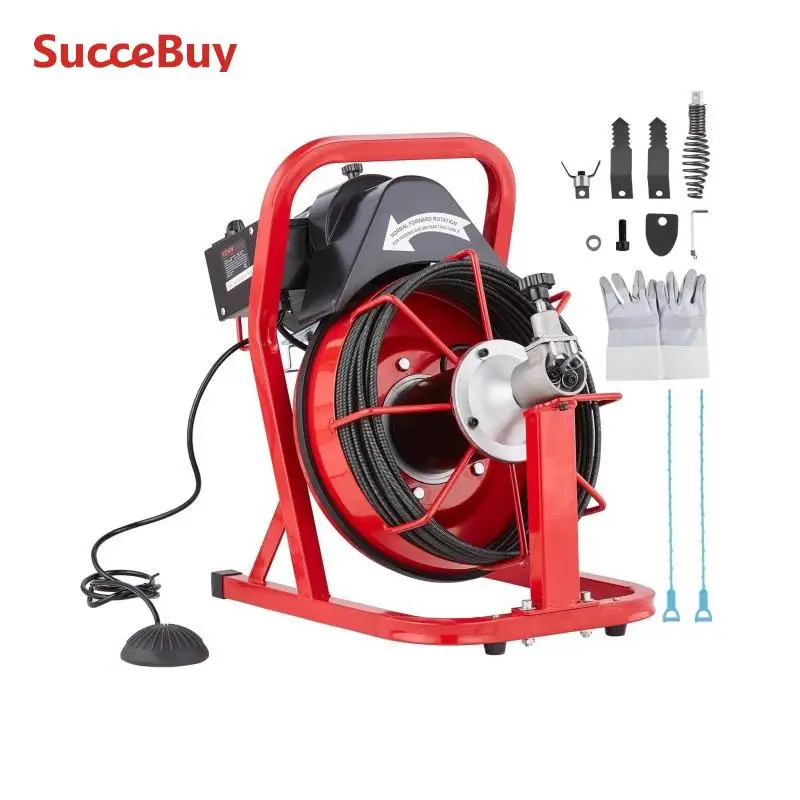 Powerful Electric Drain Cleaner with Interchangeable Cutters