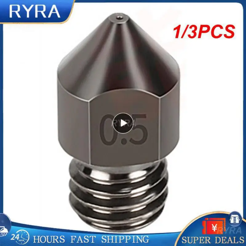 

1/3 шт. сопло для 3D принтера 0,1/0,4/0,3/0,2/0,5/0,6/1 мм медный экструдер с резьбой 0,8 мм 1,75 мм Головка накаливания латунные сопла