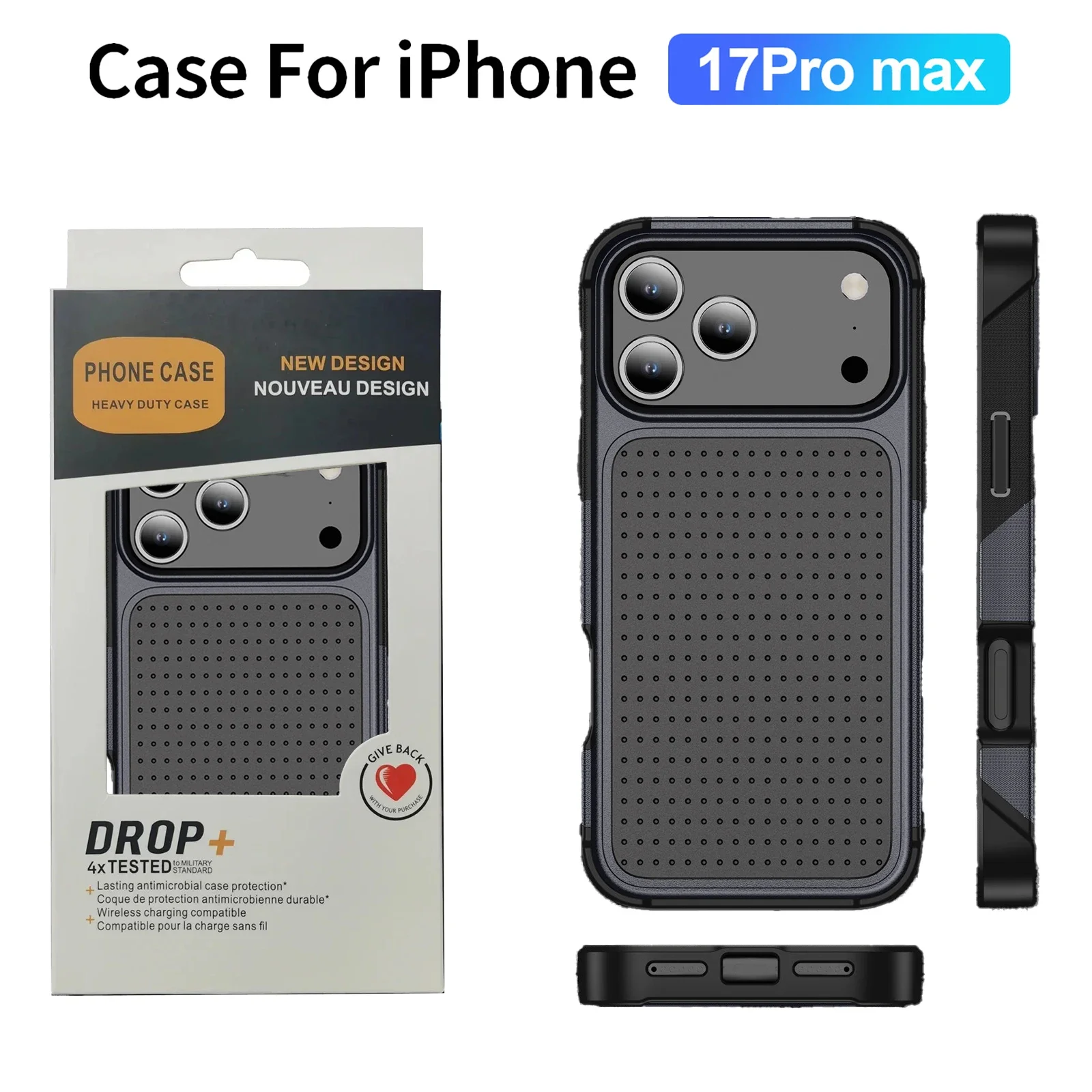Enhanced Hybrid Armor Phone Case - Military Grade Protection with TPU+PC Anti-Drop Cover, Includes Packet Box