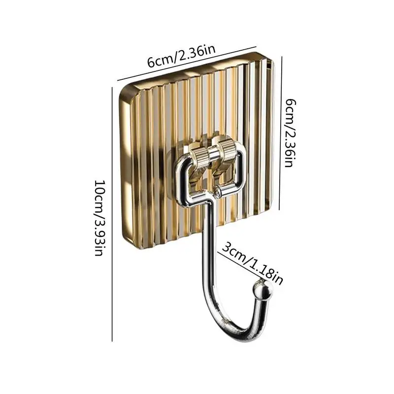 Self-Adhesive Hooks For Wall Wall Mounted Shower Hooks Heavy Duty Clothes Hanger Towel Rack Stainless Steel No Drilling Bathroom