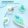 Sejoy Sonic Electric Toothbrush For Adults Tooth Deep Clean 10 Brush Heads Travel Case Built in Smart Timer Sonic Toothbrush 4