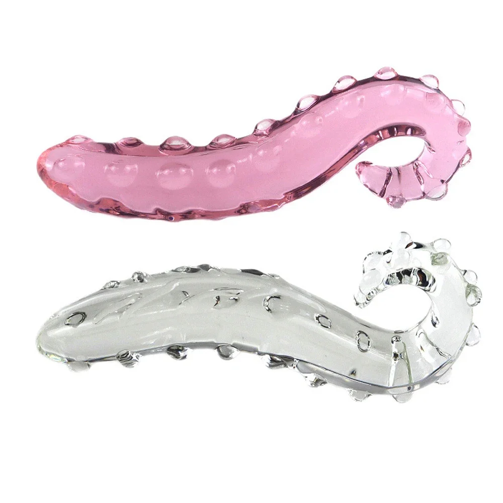 Pink Hippocampus Glass Dildo Realistic Dildo Sex Adults Toys Long Butt Plug Sex Toy Women Glass Anal Plug Adult Toys Sex Toys