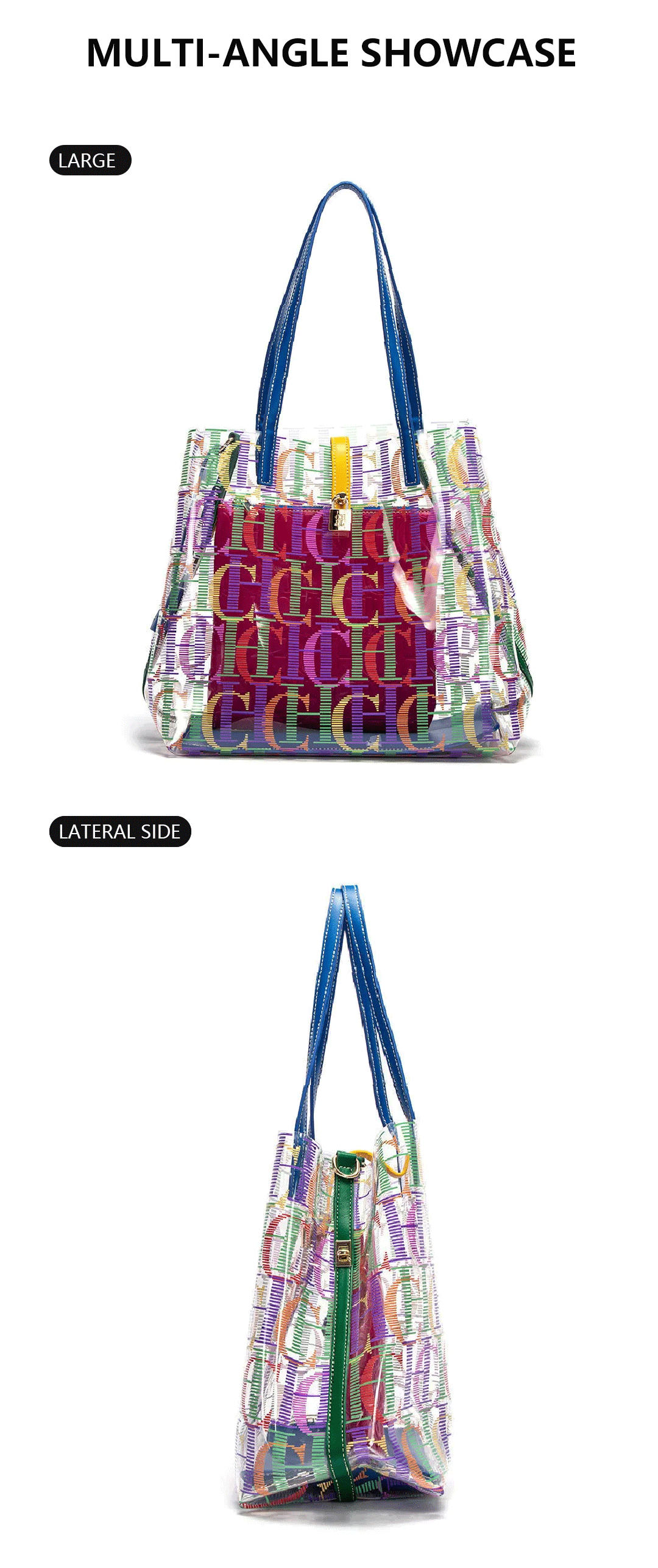 Interior view with zipper pocket and compartment