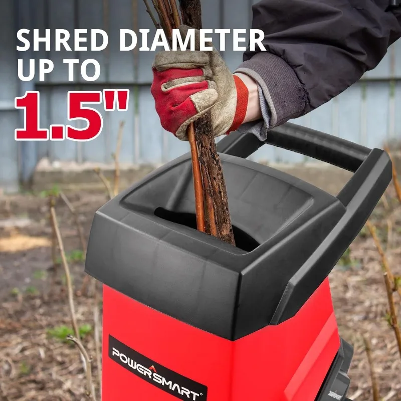 PowerSmart 15A Electric Wood Chipper with Bin (PS12A) 3
