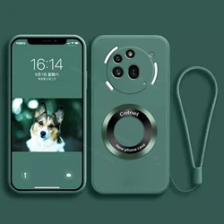 Luxury Magnetic Silicone Protective Phone Case with Screen Protector - NothingPhone 3A Pro (Dark Green)
