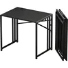 Small Folding Computer Desk 32 inch, Writing Gaming Computer Desk for Small Spaces, No Assembly Required Small Office Desk 1