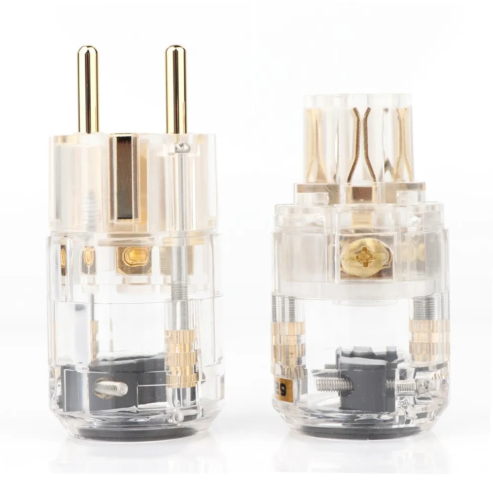 Hifi Audio EU Version Plug plug adapter power cable power plug connector Hi-end Schuko AC Power Connector Power Cable Adapter Plug For Diy Cable
