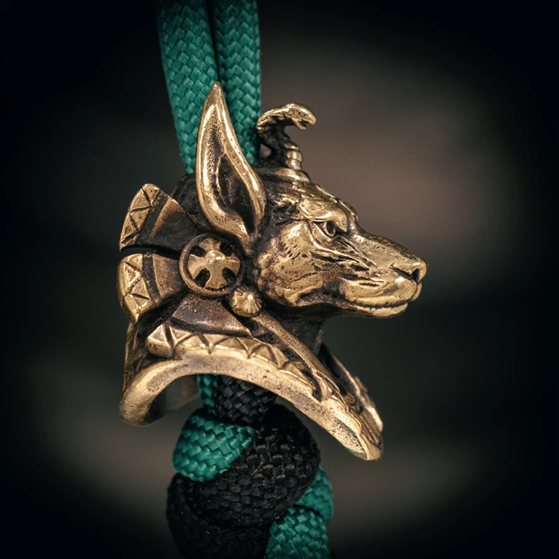 EDC Ancient Egyptian Death Knife Beads Anubis Pendant Car Keychain Backpack Bracelet Necklace
