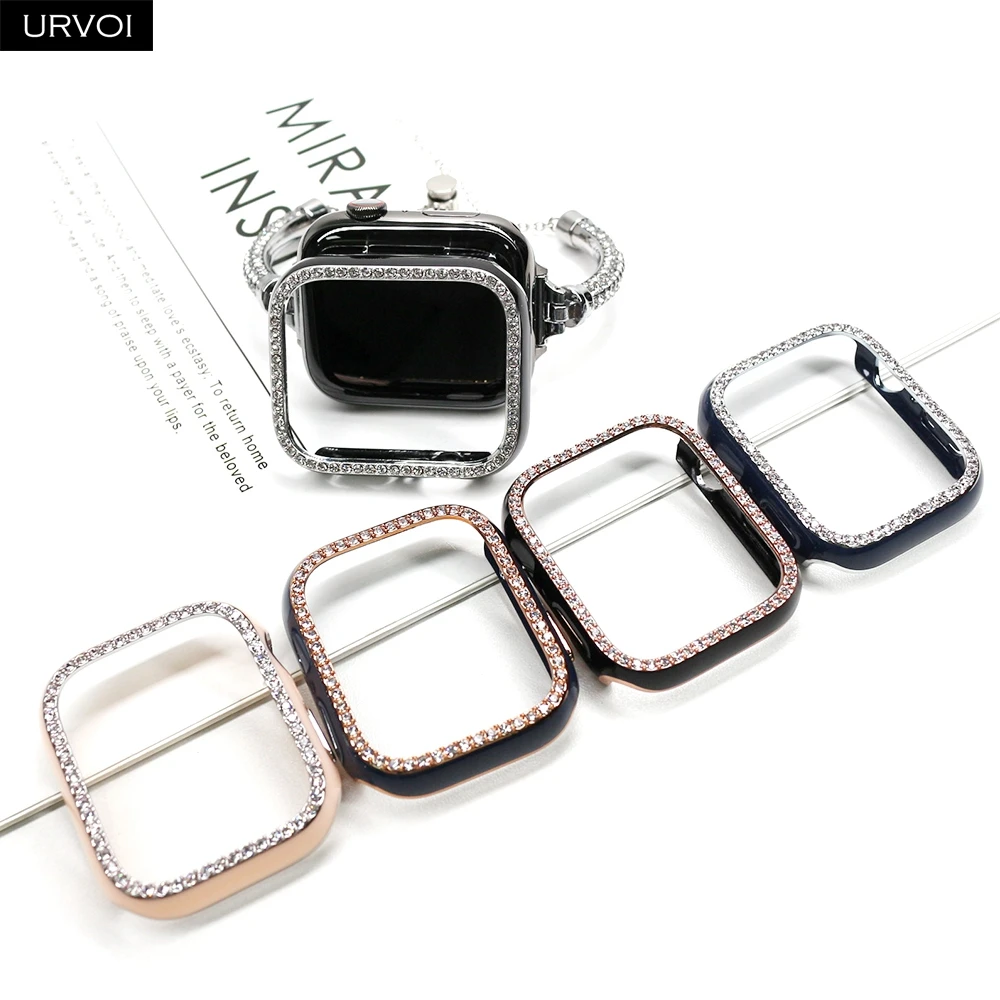 Elegant Zircon-Embellished Laser-Engraved Watch Case Cover