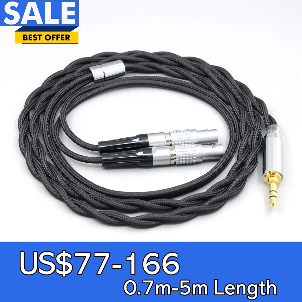 Cavo Schermato In Nylon 99% Argento Puro Palladio Grafene Oro Per Cuffie Circumaurali Fidelity Focal Utopia Ln008303