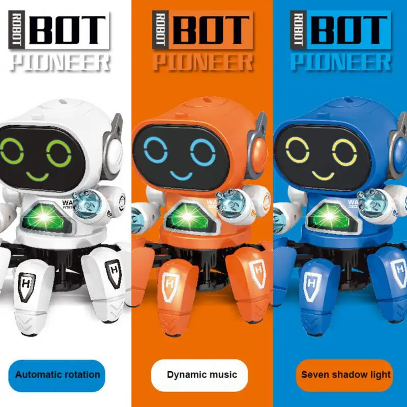 

Dance Music 6 Claws Robot Octopus Spider Robots Vehicle Birthday Gift Toys For Children Kids Early Education Baby Toy Boys