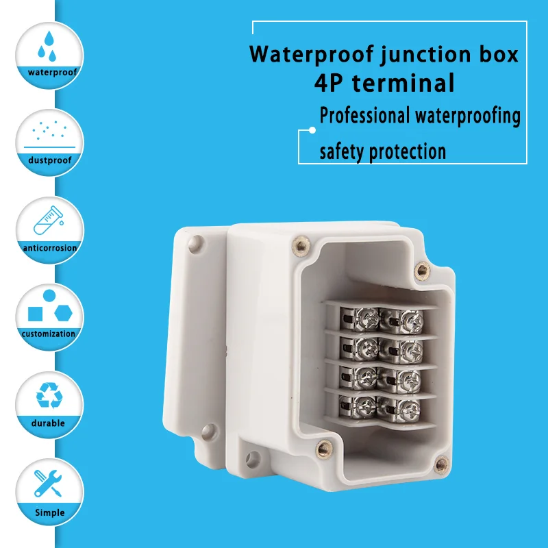 ABS Waterproof terminal box with terminal cable power supply Outdoor Terminal Waterproof Electric Cable Branch Box