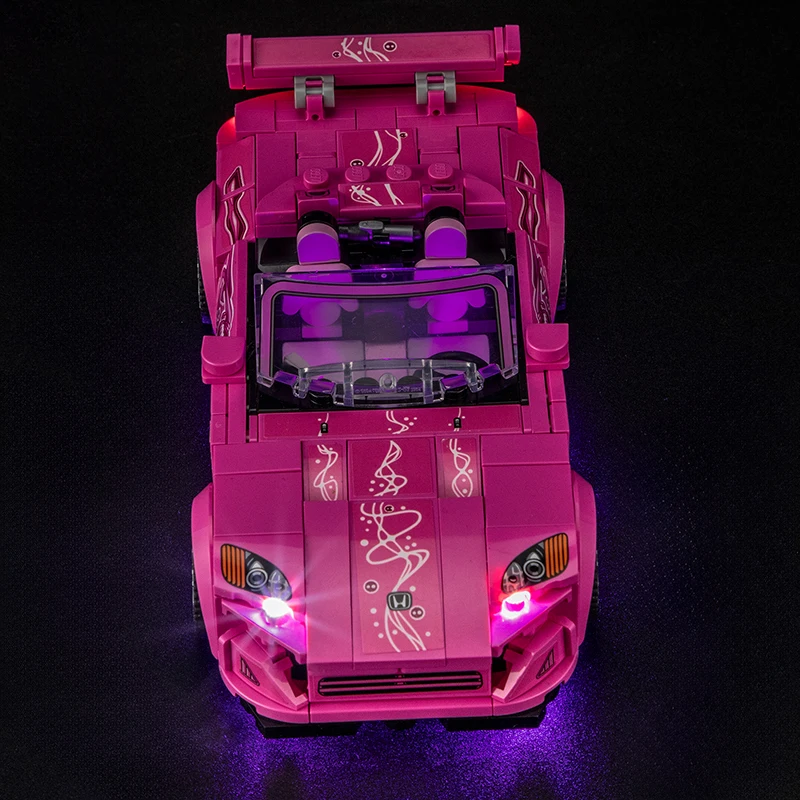레고 77241 2 Fast 2 Furious S2000 스피드 스포츠카 블록 DIY 장난감 (블록 모델 없음, LED 조명만) 라이트 세트 어린이 선물