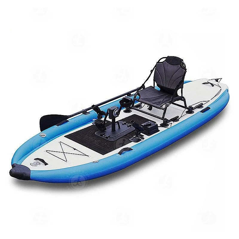 1 Person Inflatable Fishing Kayak Portable Foot Pedal Fishing Boat Inflatable Paddle Board Kayak With Movable Seat for Adults