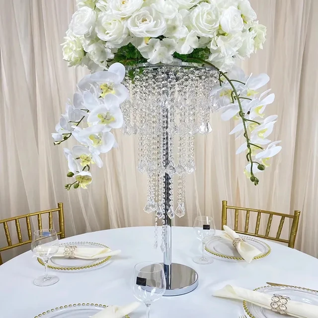 1/2/3Pcs Gold Vases for Wedding Centerpieces Set Holder Crystal Flower  Arrangement Stand Metal Centerpiece for Table Decoration - AliExpress