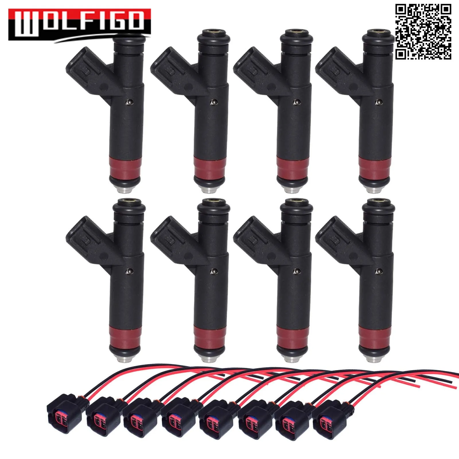 New Fuel Injectors w/ Connectors Plugs For Dodge Durango 20012003 Ram
