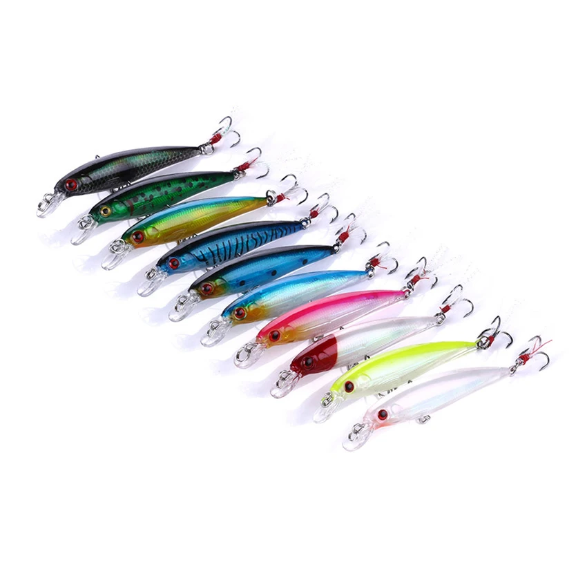 

Рыболовные приманки Minnow, вес 9 см/8 г, приманки для ловли окуня, рыболовные аксессуары, приманка, искусственные рыболовные приманки