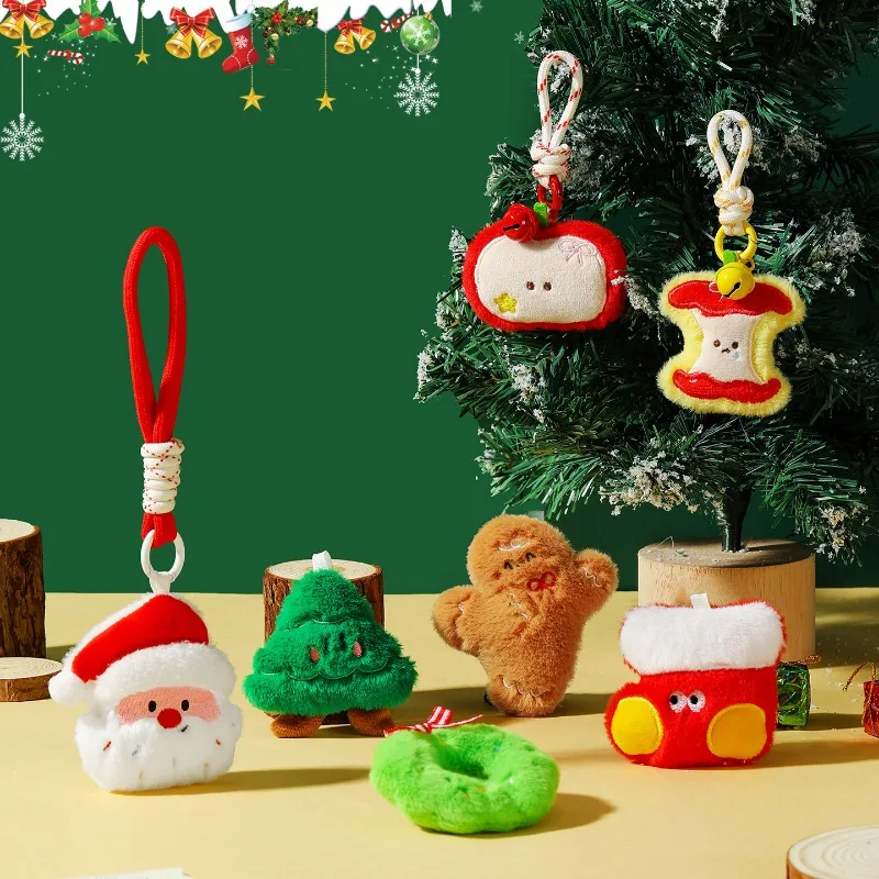 Christmas Decorations Wreath Keychain Plush Doll Pendant Gift Creative and Interesting Holiday  Decorations  Look  Good