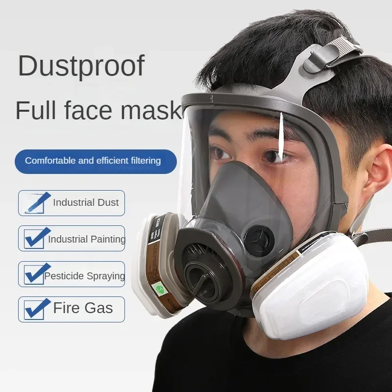 Gas Mask Gas Respirator Face Respirator Special Pesticide Gas Mask Painting Decoration Polishing Chemical Formaldehyde Fire Protection Comprehensive Cover