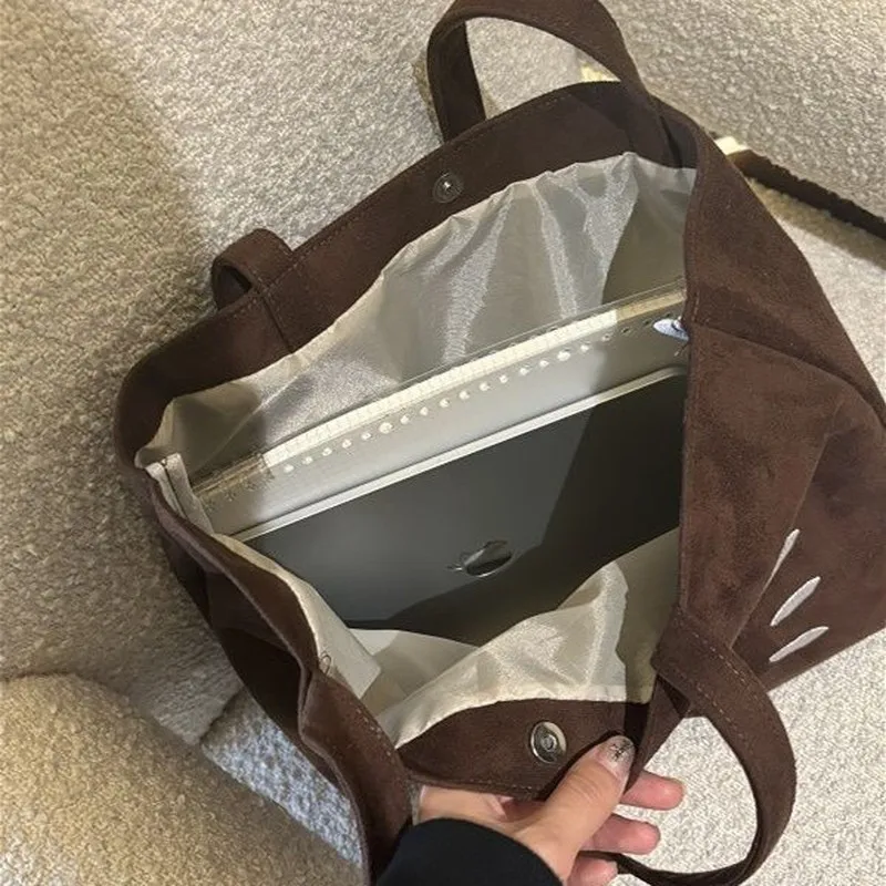 Kitty Anime Crossbody Bag New Cute Embroidery Kawaii Large Capacity Shoulder Bag Girl All-Match Tote Bag Student