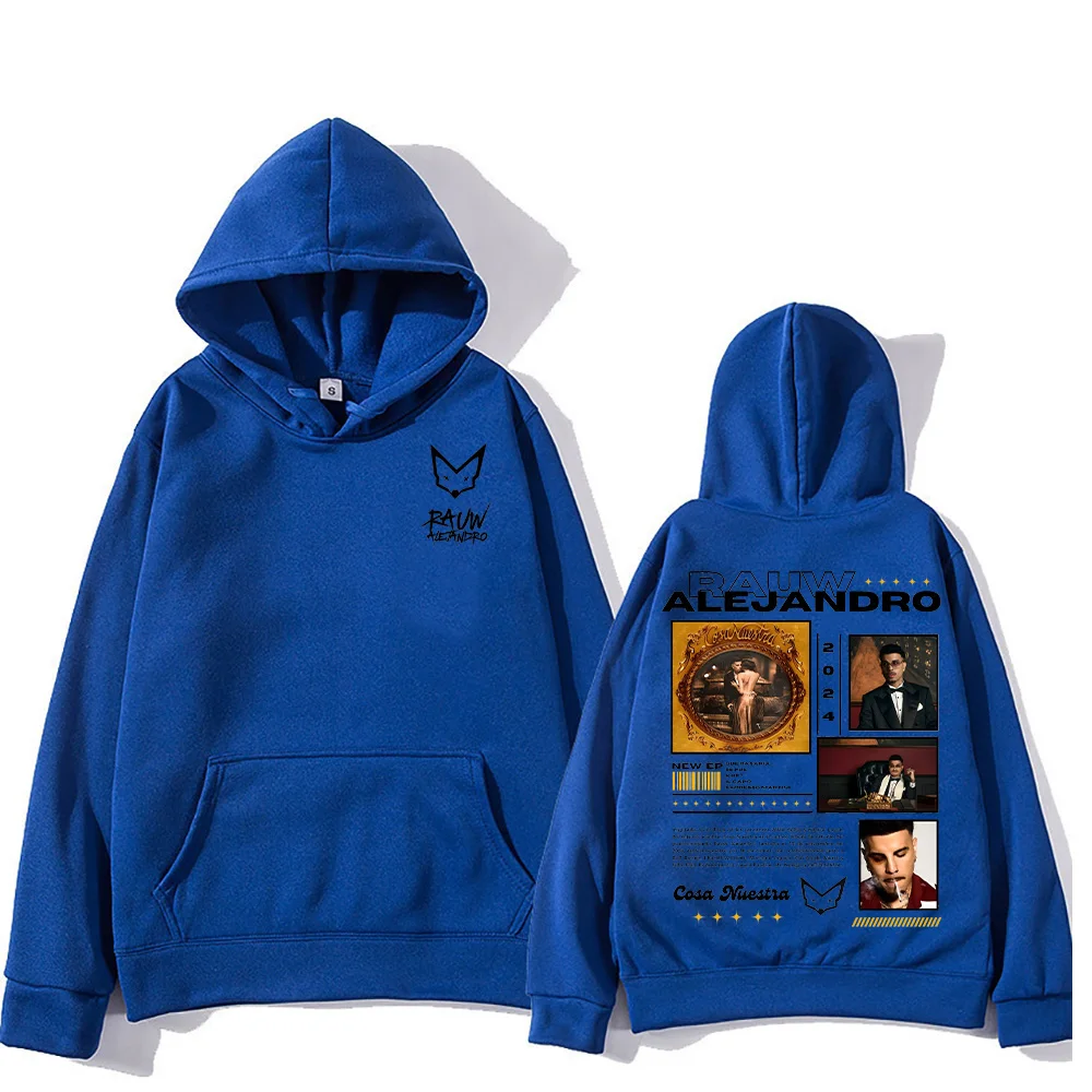 Rauw Alejandro New Hoodie Fanshion Printing Sweatshirt Autumn Unisex High Street Loose Clothing Tends Classic Versatile Pullover 5