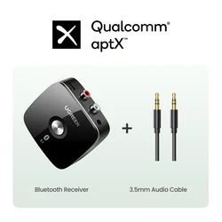 Premium UGREEN RCA Bluetooth aptX HD Audio Adapter for Speakers and Earphones (Bluetooth 5.1 aptX)