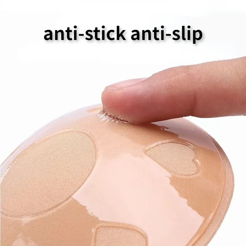 Silicone Breast Patch Silicone Nipple Cover Invisible Stick On Bra Sticky Bra Breast Sticker Tape Nipple Cover Bra Pads
