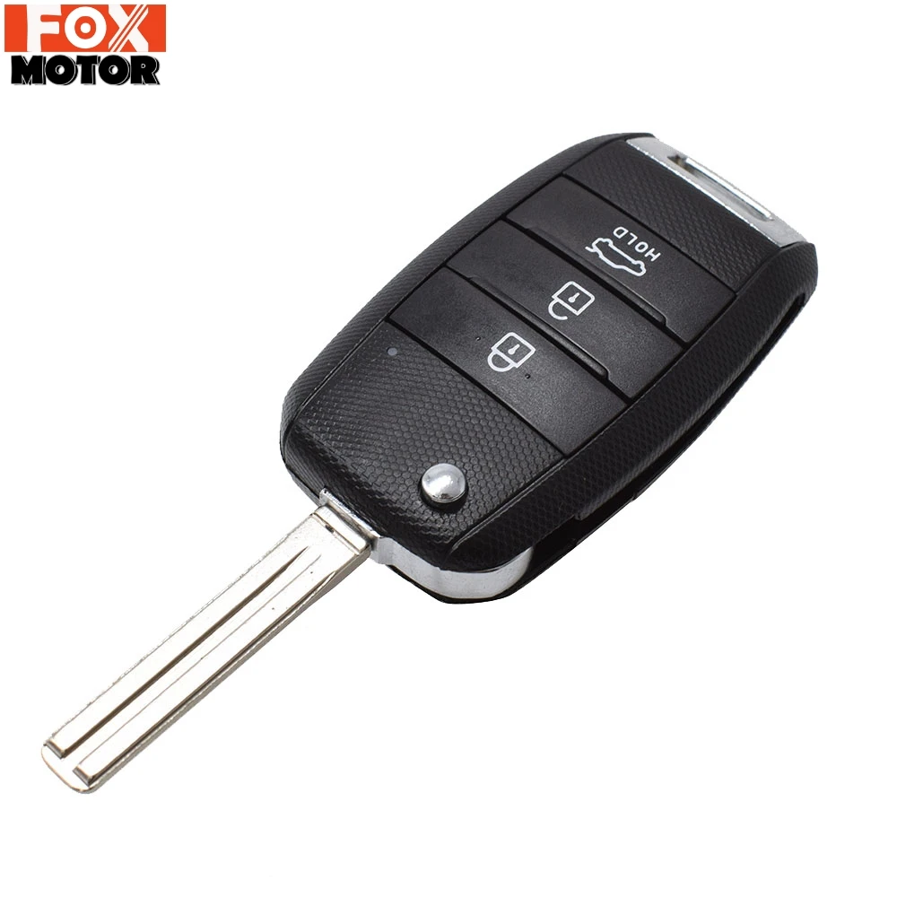 Portachiavi In Pelle Piena Per Kia Ceed Cerato Optima Rio Sportage - Protezione Con 3 Pulsanti - Blu - 4