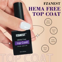 FZANEST HEMA TPO Free High Durability Strong Top and Base Coat Shiny Crystal NO Wipe High Shine Power Chrome Top Gel Finish 2