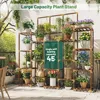 Large Wooden Plant Rack, 4-Tier, 63.1 "High, Indoor, Outdoor, Capable, Indoors, 22 Pots 2