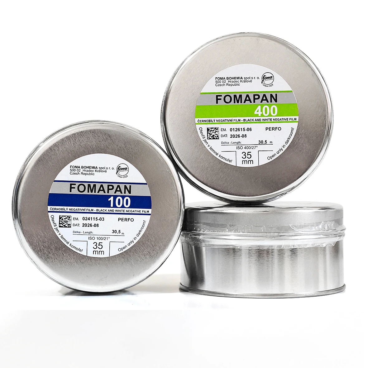 FOMAPAN 100/200/400 30.5 m 135 Black And White Disc Film Czech Reverse Original disc Packaging Disc (Shelf life: 2026)