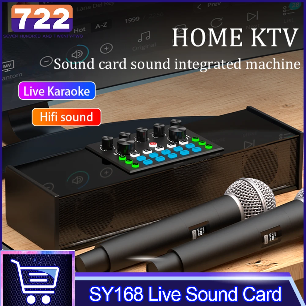 

2023 Professional SY168 Live Sound Card Studio Record Mixer Board Audio Console Amplifier Console Desk System Sound card Mixer
