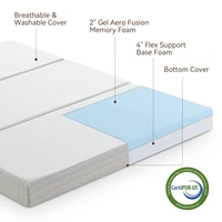 Hcore 1 PC Tri fold Memory Foam Mattress, 6 Inch Fold Up Mattress with Storage Bag, Full Folding Mattress for Floor, Guest Beds 3