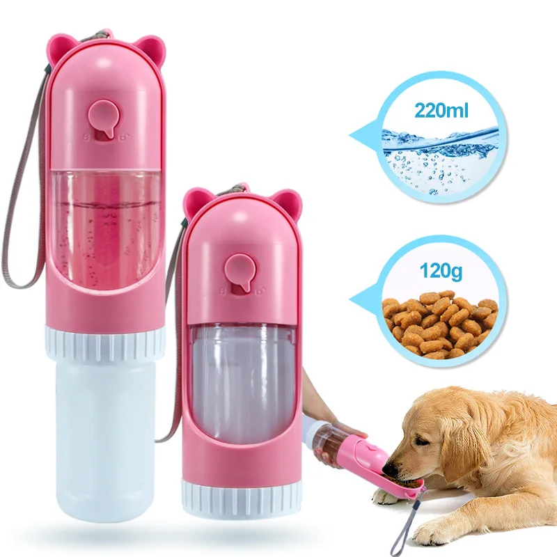

Переносная бутылка для воды для собак с контейнером для еды и воды для маленьких собак, миска для кормления домашних животных, поилка для путешествий на открытом воздухе, миски для питья для собак