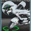 1:11 Honda Gold Wing GL800 2021 Motorcycle Model Toy Car Linkage Steering Shock Absorption Motorbike Models Boys Birthday Gifts 5