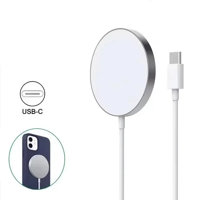 Magnetic Chargers Type C Fast Wireless Charger Pad Stand for Magsafe IPhone 16 15 14 13 12 Pro Max PD Phone Charging Dock 1