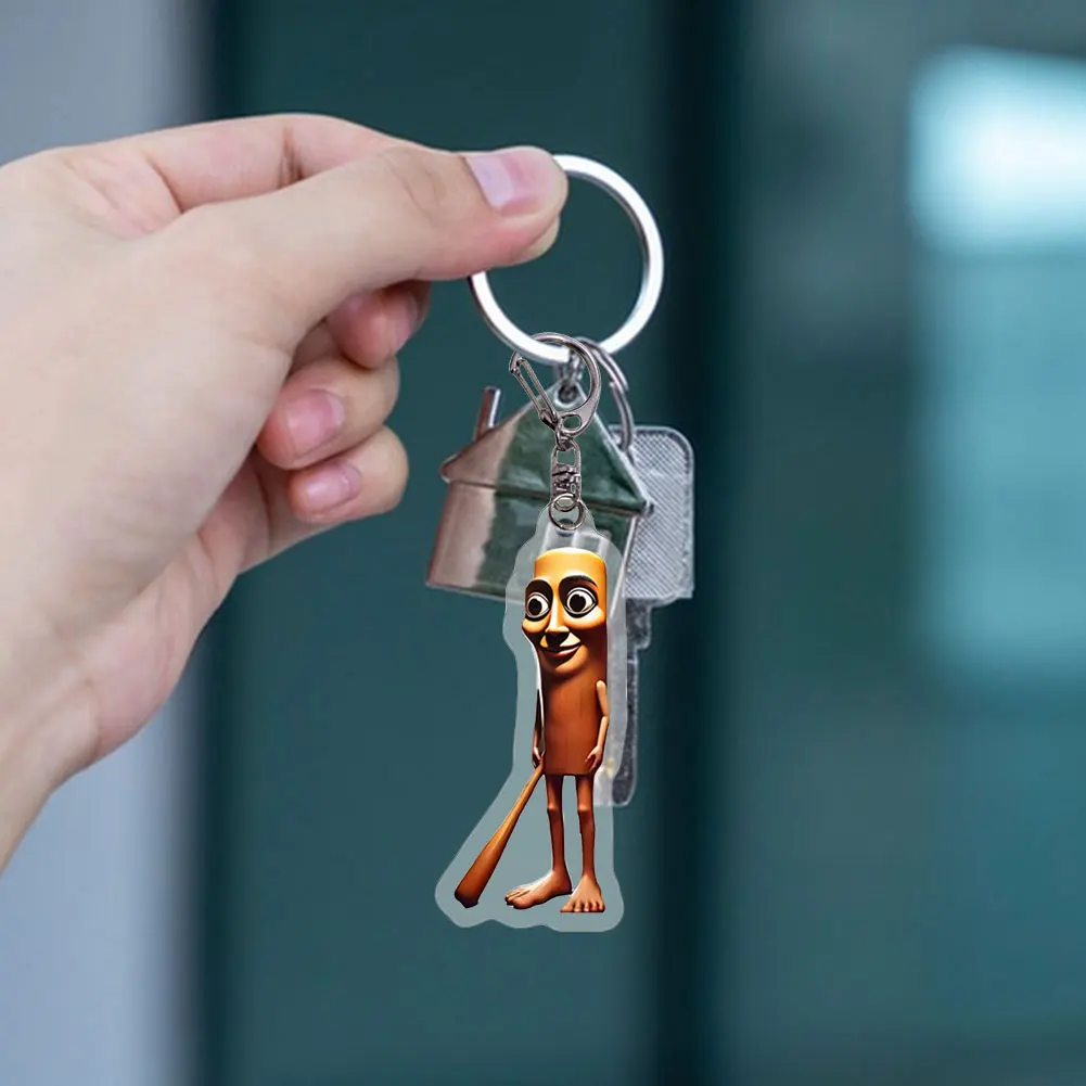 Creative Animals 2D Flat Acrylic Key Chain Backpack Pendant Cartoon Pendant Fans Gift