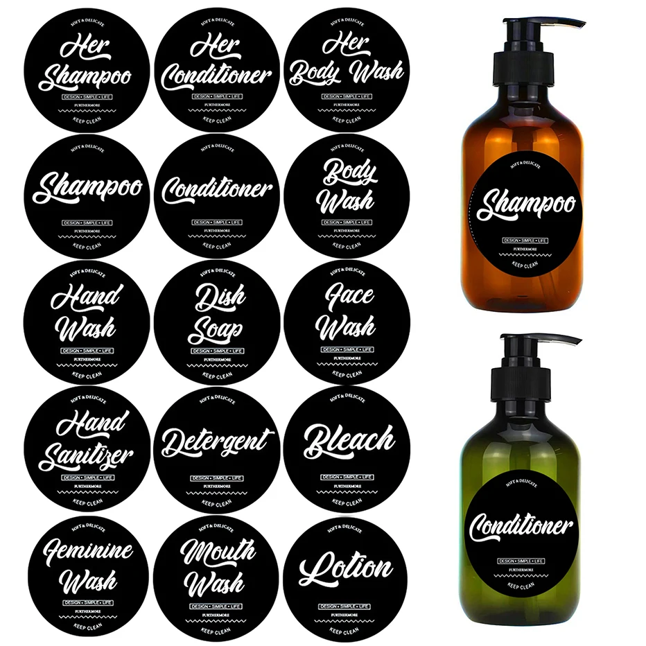 Shampoo Conditioner Labels Shampoo Bottle Label Sticker Dispenser