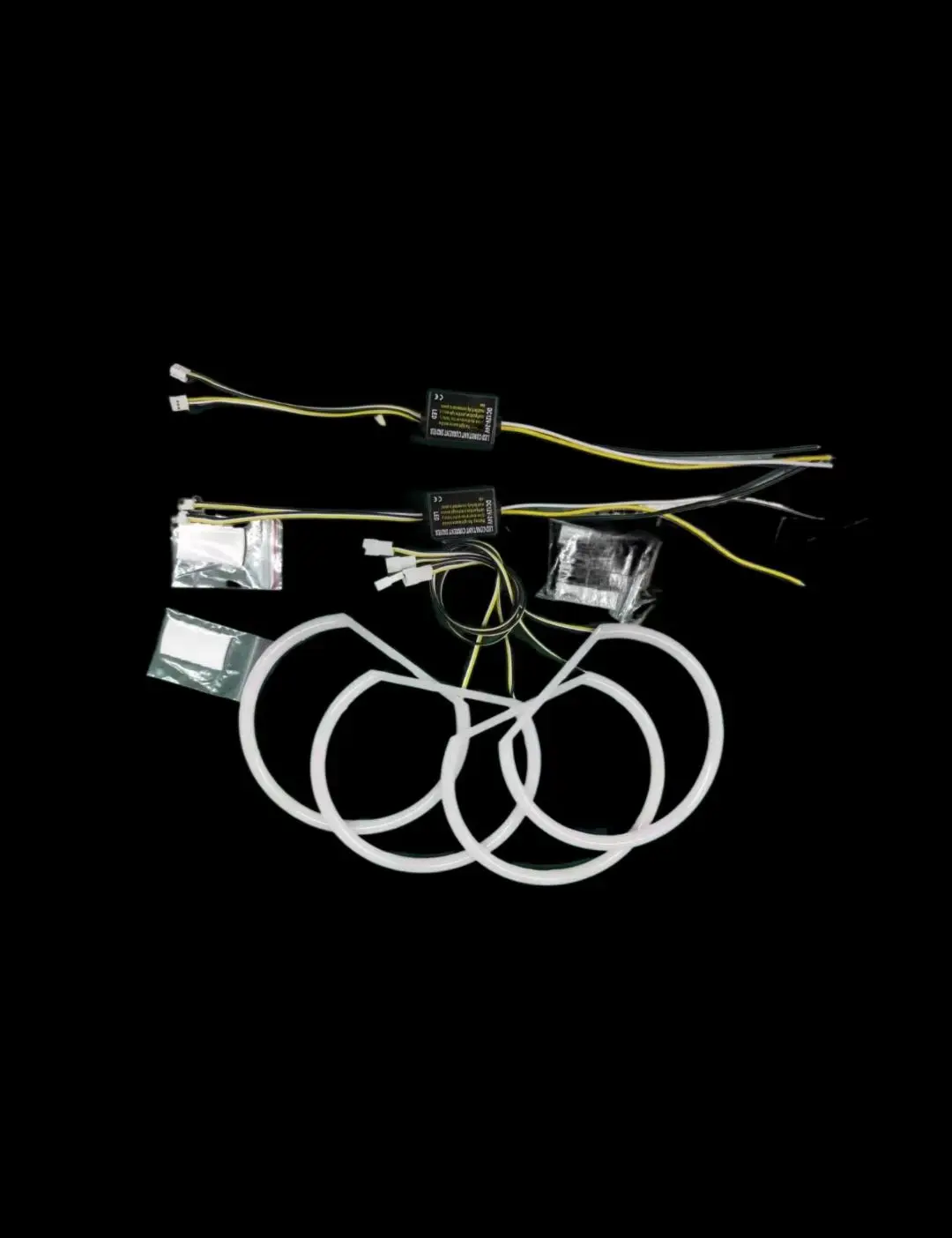 Multicolor Halo Ring Cotton LED Angel Eyes Lights (131mm, 4-Pack)