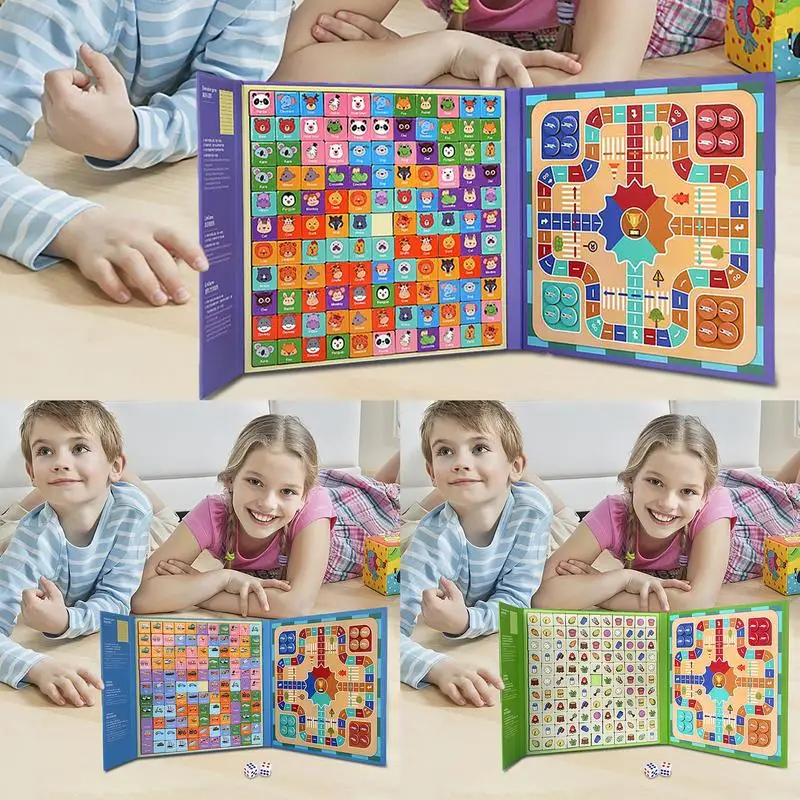 

Kids Chess Game Cartoon Flying Chess Board Games Chess Wood Puzzle Toys Board Games Educational Puzzle Game supplies