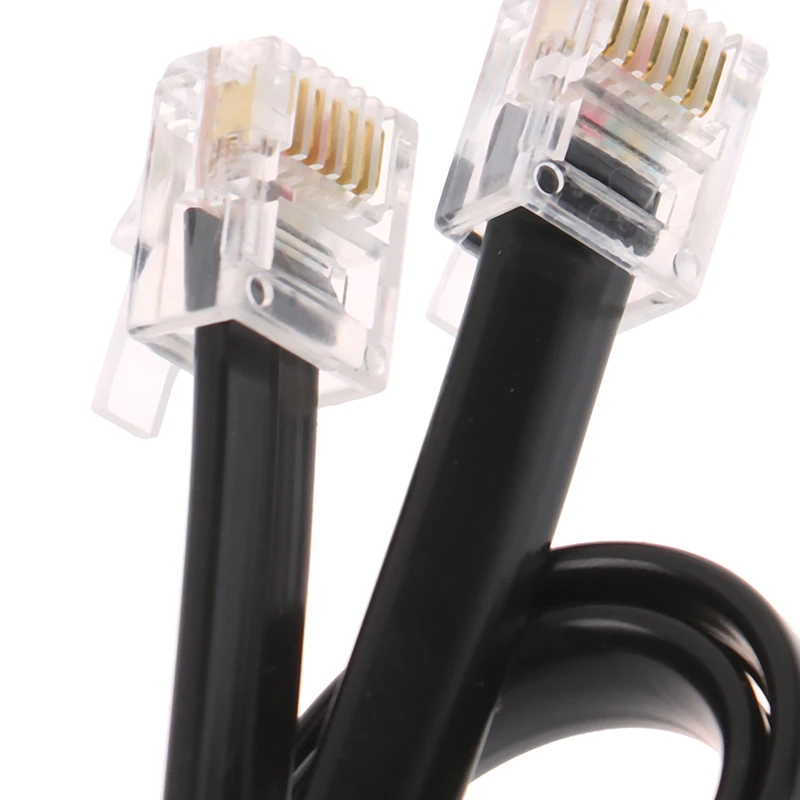 Telephone Cable RJ11 RJ12 6P6C Data Cable Male to Male Modular Data Cord Straight Wiring Pinout Telephone Handset Voice Extension Cable