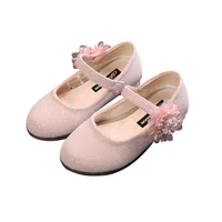 Children Girls Fashion Soft Sole Beans Shoes Pearl Flower Design Princess Style 2