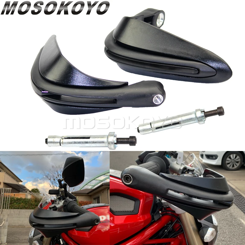 Motorcycle 7/8'' 22mm Plastic Handguards Hand Guards For Suzuki Yamaha